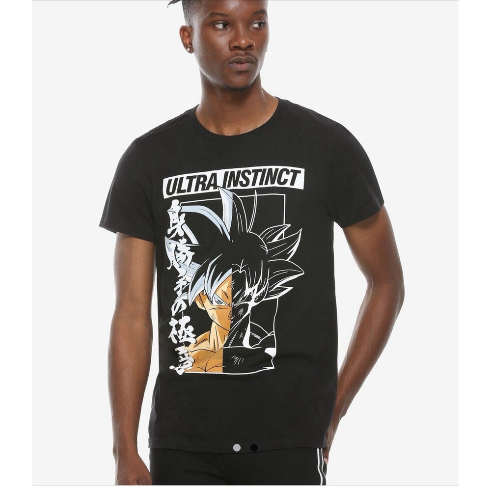 New Dragon Ball Z Goku Ultra Instinct Split Licensed 2XL Mens T Shirt - Medium